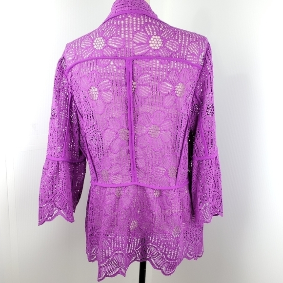 PETER Nygard blazet jacket size Medium Purple - Picture 6 of 14